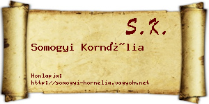 Somogyi Kornélia névjegykártya